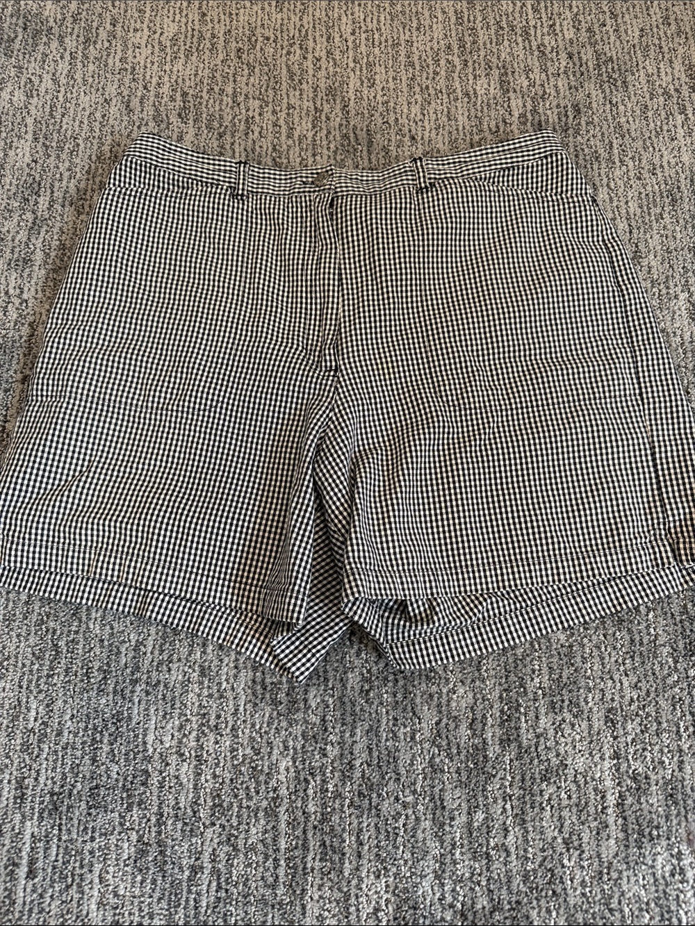 Women's Black & White Gingham Bermuda Shorts